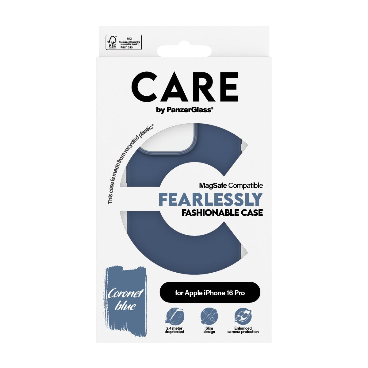 CARE by PanzerGlass® Case Blue w. MagSafe iPhone 16 Pro